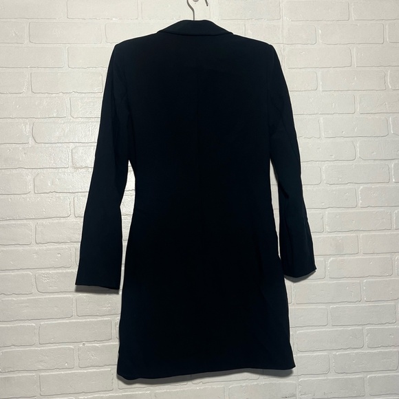 Abercrombie & Fitch Womens Black Blazer Mini Dress Medium Tall Wrap Long Sleeve - Picture 8 of 14